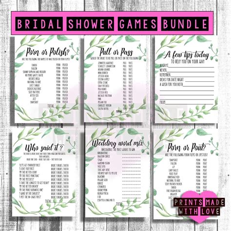 Lesbian Bridal Shower Games Bundle Same Sex Hen Do Mrs And Etsy