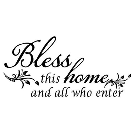Decalgeek Bless This Home And All Who Enter Vinyl Wall Decal Entryway