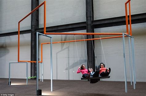 Danish Artists Fill The Tate Modern With Triple Swings Daily Mail Online