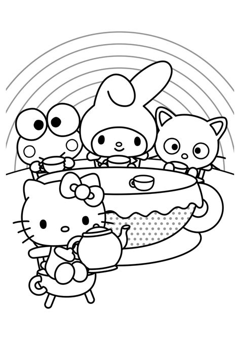 Coloring Melody Pages Kuromi Colouring Hello Kitty Dinokids Sanrio