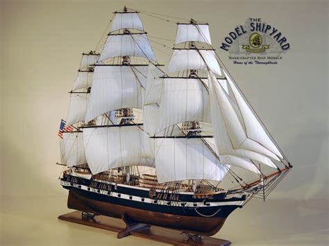 Uss Constellation Wooden Scale Model Ship Star Bow View 1 The Model