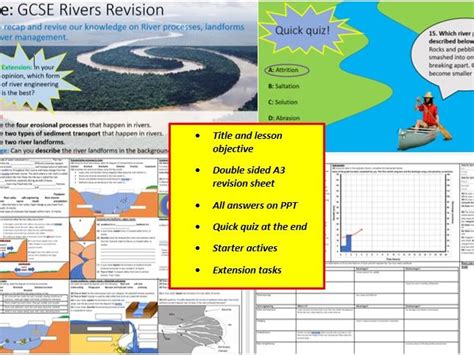 Gcse Geography Rivers Revision Lesson Suitable For All Exam Boards