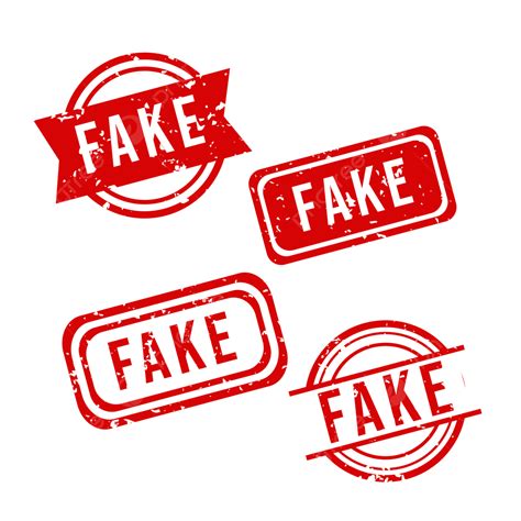 Fake Stamp Vector Art Png Fake Red Stamp With Grunge Effect Fake Red