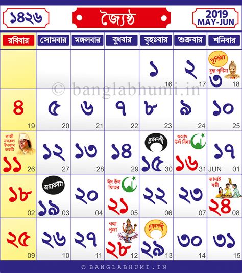 1426 Jaistho 1426 Bengali Calendar 1426 Jaistho বাংলা ক্যালেন্ডার