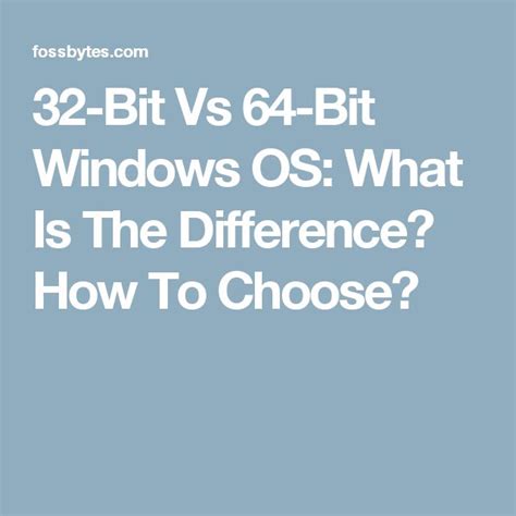 Bit Vs Bit Windows Os What Is The Difference How To Choose