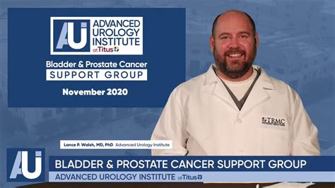 Bladder Prostate Cancer Support Group November Youtube