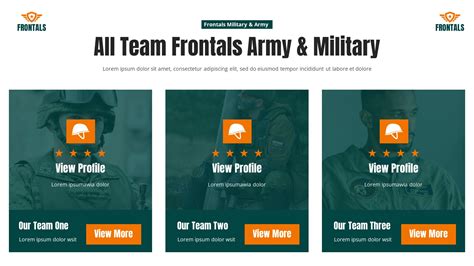 Frontals Military Army Powerpoint Template Presentation Templates