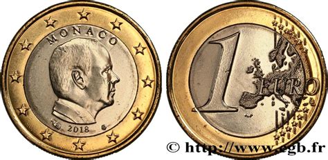 Monaco 1 Euro Prince Albert Ii 2018 Pessac Feu510001 Euro Coins