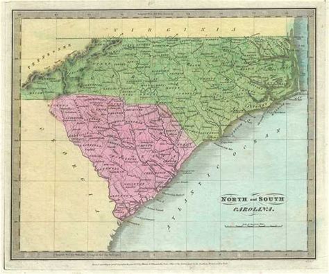 North South Carolina Map Ailina Laurette