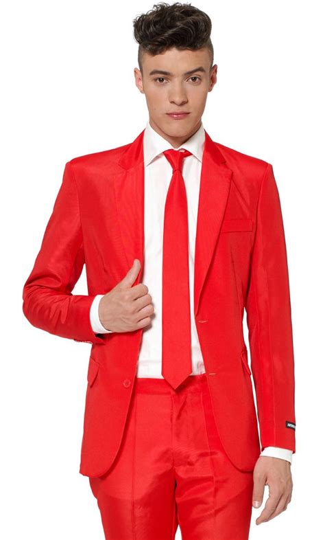 Buy men's suiting & occasionwear with click & collect. Red Suit Men's Costume |Solid Red Suitmeister Suit