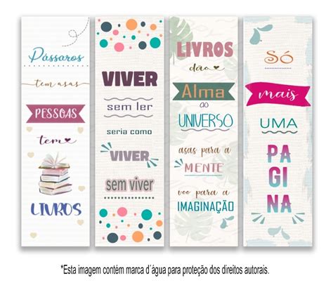 Marcadores De Livros Para Imprimir Com Frases