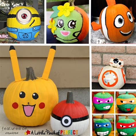 10 Halloween No Carve Pumpkin Ideas Of Favorite Kids Characters A