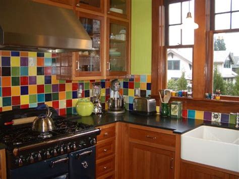 Take a look at our selection! rainbow backsplash in the kitchen | Patterned kitchen ...