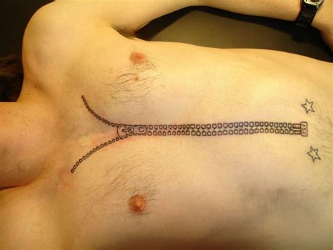Zipper Tattoo Covering My Open Heart Surgery Scar Imgur