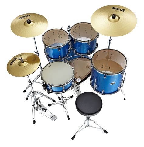Yamaha Gigmaker Drum Set Blue Ice Sparkle 20 Gm0f5big5ukc Cymbals