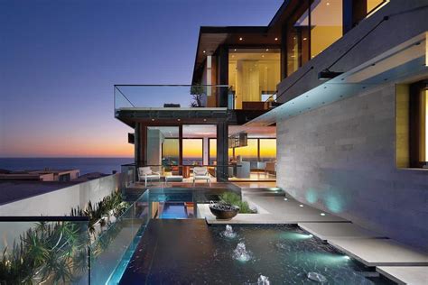 Overlapping Pools And Ocean View Define Coastal Home