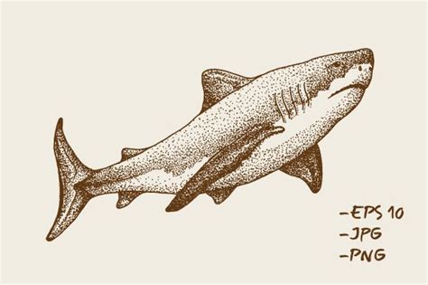 Hand Drawn Shark Fish Animal Sea Graphic By Rimbu Creative · Creative
