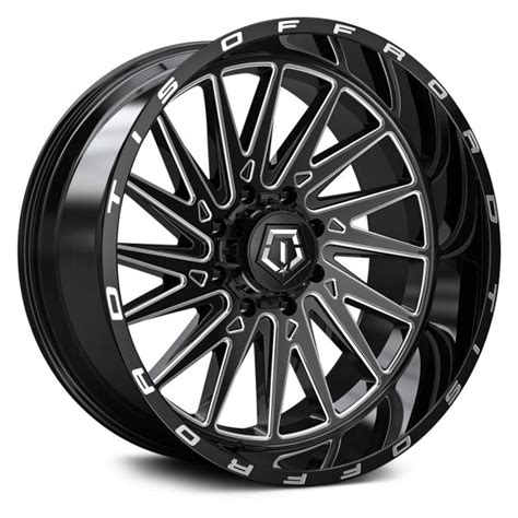 Tis® 547bm Wheels Gloss Black With Cnc Milled Accents Rims