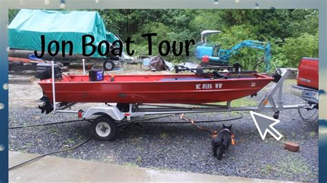 My 12ft Jon Boat Set Up Tour With 15hp 1989 Evinrude Outboard Youtube