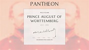 Prince August of Württemberg Biography | Pantheon