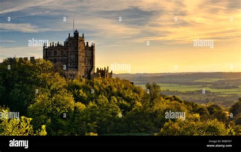 Bolsover Castle At Sunset Derbyshire England Stock Photo Alamy