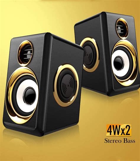 Computer Speakers Usb Powerd Wired Speaker 5wx2 Stereo 20 Deep Bass