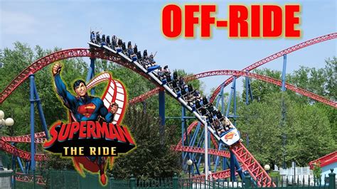 Superman The Ride Off Ride Footage Six Flags New England Intamin Hyper Coaster Non Copyright