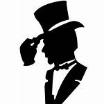 Silhouette Hat Gentleman Suit Clipart Clip Male
