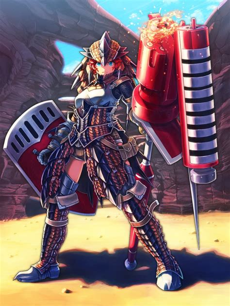 safebooru 1girl armor highres monster hunter monster hunter mezeporta kaitaku ki rathalos