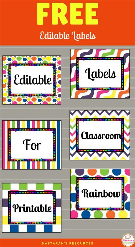 589 Best Labels Classroom Printables Images On Pinterest English