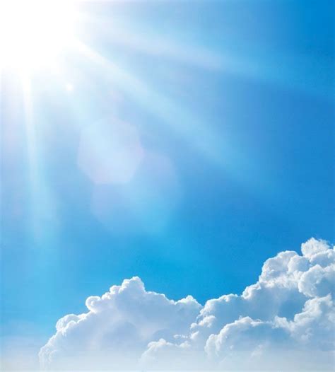 Blue Sky Clouds Sunshine 青空 写真 美しい風景写真 青色 背景