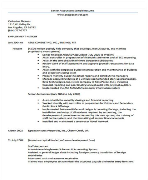 If you are not looking for a fancy format based resume then the traditional format is the one for you. FREE 36+ Accountant Resume Samples in MS Word | Pages
