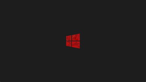 2048x1152 Windows 10 Red Minimal Simple Logo 8k 2048x1152 Resolution Hd