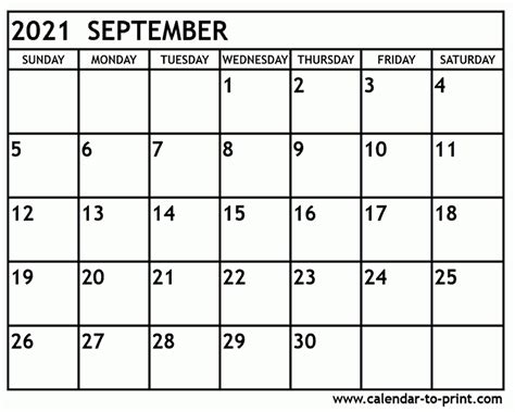 Large Number 2021 Free Calendar Calendar Printables Free Blank