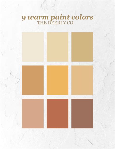 9 Warm Paint Colors — The Deerly Co Warm Paint Colors Warm Paint
