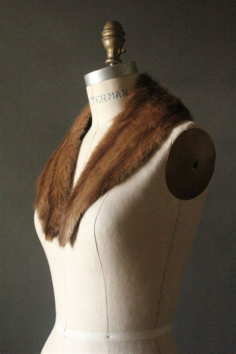 vintage 40 s brown red ermine fur collar etsy ermine fur fur collars ermine