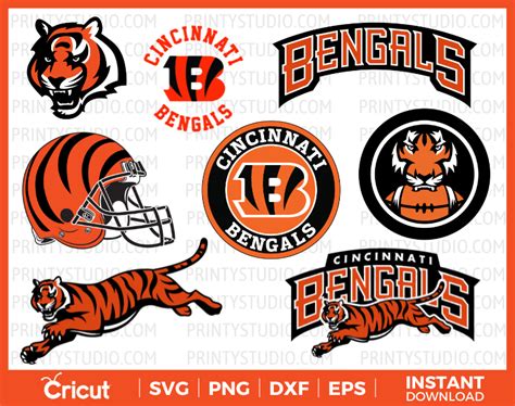 Bengals SVG Cut Files Cincinnati Bengals Logo Clipart Inspire Uplift