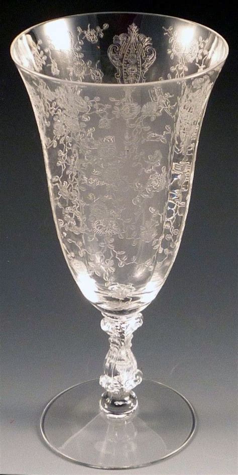 cambridge glass rose point etched crystal ice tea tumbler crystal glassware antiques crystal
