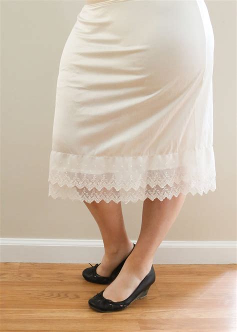 lace skirt dress length extender slip lengthener