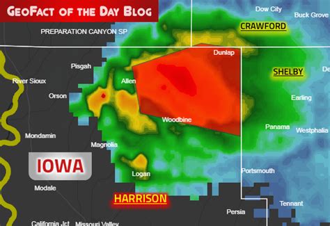 Geofact Of The Day 9242019 Iowa Tornado Warning 3