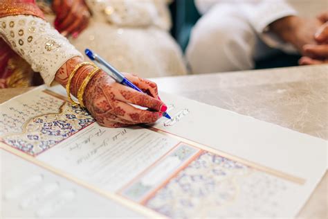 Muslim Wedding Couple Nikah