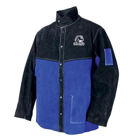 Black Stallion Color Block Leather Welding Jacket Jl1030 Bb — Bakers