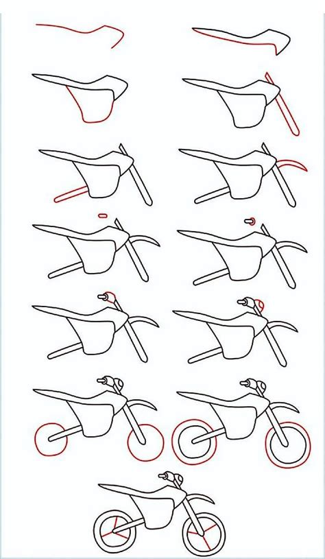 How To Draw A Cool Motorbike Step By Step Drawing Photos