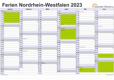 Sommerferien Nrw 2023 Kalender