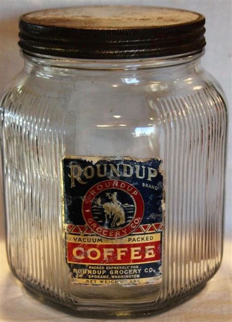 Roundup Coffee Jar Coffee Jars Vintage Coffee Jar