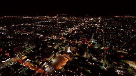 City Lights Night Los Angeles Usa Aerial 2k