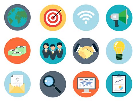 Business Icons Set 12 Pieces For Digital Marketing Business And Web Seo