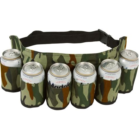 Redneck 6 Pack Beer And Soda Can Holster Belt Camouflage Ebay