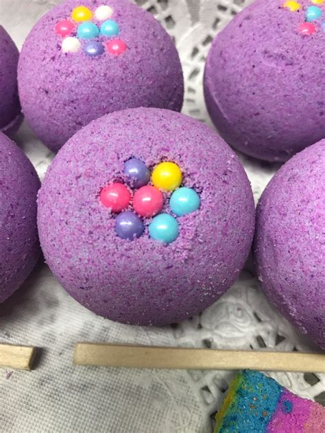 Bath Bombs Lavender With Embeds Etsy