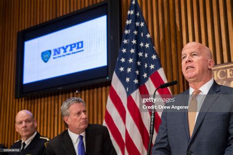 Chief Of Department Terence Monahan And New York City Mayor Bill De